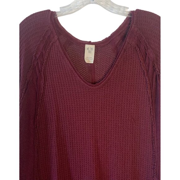 WE THE FREE Plum Purple Catalina Long Sleeve Thermal Tunic Top Size Small - Picture 3 of 8